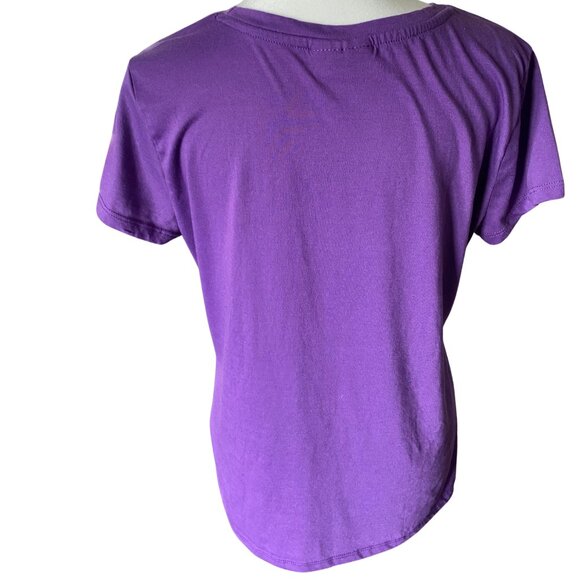 Bobbie Brooks Purple Sugar Skull Shirt, Size M, colorful skull tee, Halloween - Picture 4 of 8